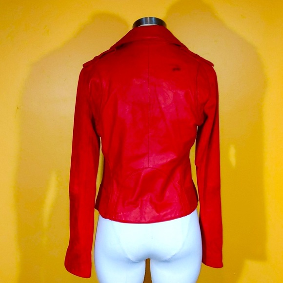 ZAC POSEN FOR TARGET LEATHER JACKET RED SZ MED FOR WOMAN - Picture 5 of 16